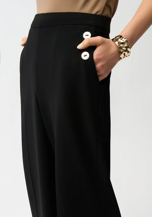 Joseph Ribkoff Pull-On Cropped Culotte Trousers, Black