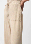 Joseph Ribkoff Seersucker Wide Leg Trousers, Beige