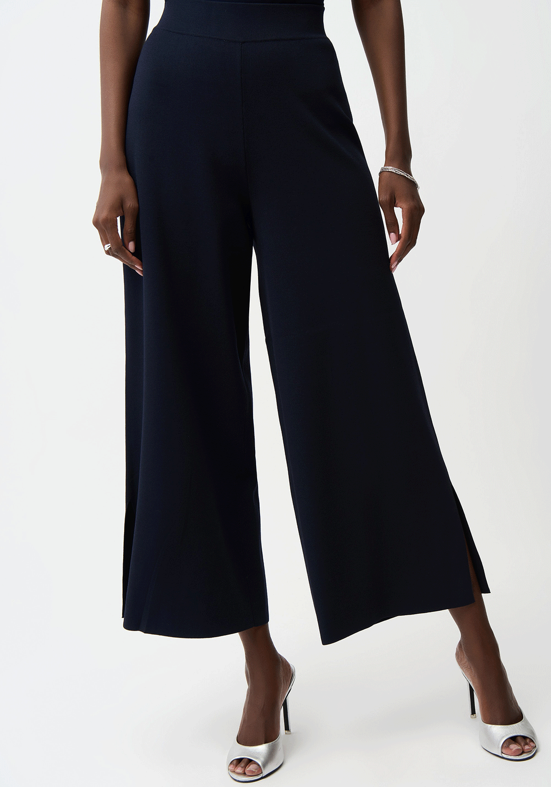 Joseph Ribkoff Culotte Slit Trousers, Navy - McElhinneys