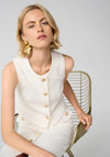 Joseph Ribkoff Boucle Sleeveless Vest, Off White