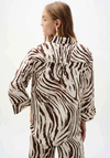 Joseph Ribkoff Animal Print Linen Blend Blouse, Beige