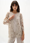 Joseph Ribkoff Guipure Lace Straight Cover-Up, Grey