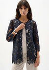 Joseph Ribkoff Guipure Lace Straight Cover-Up, Navy