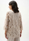 Joseph Ribkoff Guipure Lace Straight Cover-Up, Grey