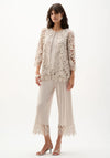 Joseph Ribkoff Guipure Lace Straight Cover-Up, Grey