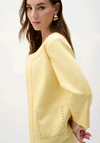 Joseph Ribkoff Stud Detail Boxy Jacket, Yellow
