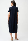 Joseph Ribkoff Textured Knit Cocoon with Zip Detail Dress, Navy