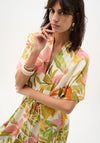 Joseph Ribkoff Tropical Print Fit and Flare Midi Dress, Green Multi