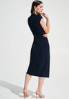 Joseph Ribkoff Silky Knit Wrap with Embellished Detail Dress, Navy