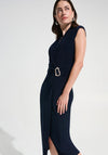 Joseph Ribkoff Silky Knit Wrap with Embellished Detail Dress, Navy