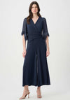 Joseph Ribkoff Fringed Sleeve Wide Leg Jumpsuit, Navy