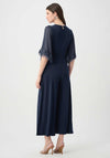 Joseph Ribkoff Fringed Sleeve Wide Leg Jumpsuit, Navy