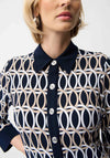 Joseph Ribkoff Geometric Print A-Line Dress, Navy