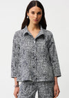 Joseph Ribkoff Abstract Print Trapeze Jacket, Navy