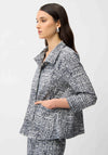 Joseph Ribkoff Abstract Print Trapeze Jacket, Navy