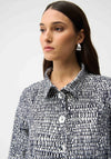 Joseph Ribkoff Abstract Print Trapeze Jacket, Navy