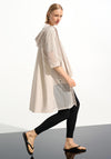Joseph Ribkoff Memory and Mesh A-Line Jacket, Light Beige