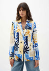 Joseph Ribkoff Tropical Print Fitted Blazer, Blue Multi