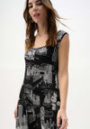 Joseph Ribkoff Conversational Print Culotte Jumpsuit, Black