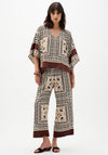Joseph Ribkoff Georgette Printed Poncho Top, Cream Multi