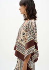 Joseph Ribkoff Georgette Printed Poncho Top, Cream Multi
