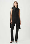 Joseph Ribkoff Rhinestone Detail Flared Trousers, Black