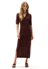 Jospeh Ribkoff Sweater Knit Midi Pencil Dress, Brown