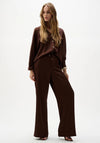 Joseph Ribkoff Crushed Satin Boxy Top, Brown