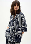 Joseph Ribkoff Abstract Print Double-Breasted Blazer, Navy