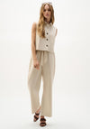 Joseph Ribkoff Linen Woven Wide Leg Trousers, Natural
