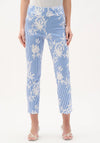 Joseph Ribkoff Millenium Printed Straight Leg Trousers, Blue and White