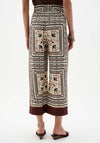 Joseph Ribkoff Vintage Print Wide Leg Trousers, Cream Multi
