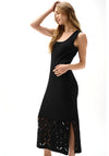 Joseph Ribkoff X Hem Detail Sleeveless Pencil Dress, Black