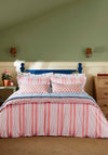 Joules Siesta Stripe Duvet Cover Set, Red