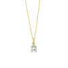 Absolute Statement CZ Cushion Cut Necklace, Gold