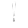 Absolute CZ Square Drop Pendant Necklace, Silver