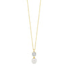 Absolute CZ Pearl Drop Earrings, Gold