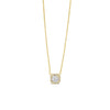 Absolute Statement CZ Cushion Cut Necklace, Gold