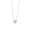 Absolute Statement CZ Cushion Cut Necklace, Silver