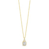 Absolute Cushion Pendant Necklace, Gold