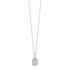 Absolute Cushion Pendant Necklace, Silver