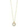 Absolute CZ Wheel Pendant Necklace, Gold