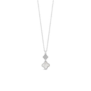 Absolute Clover Statement Pendant Necklace, Silver