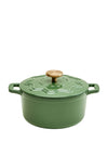Judgeware enamelled cast iron 20cm casserole green