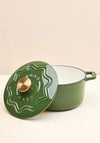 Judgeware enamelled cast iron 20cm casserole green