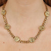 Dyrberg/Kern Judy Coin Curb Chain Necklace, Gold
