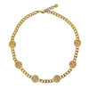 Dyrberg/Kern Judy Coin Curb Chain Necklace, Gold
