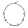 Dyrberg/Kern Judy Coin Curb Chain Necklace, Silver