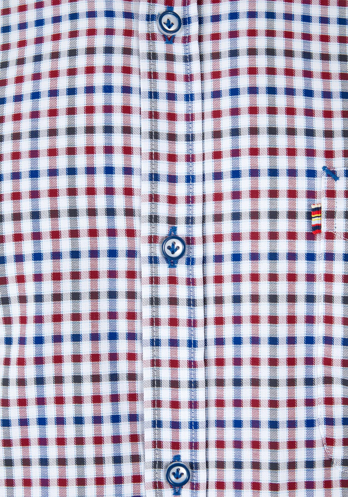 Andre Jackson Gingham Shirt, Burgundy Multi