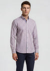 Andre Jackson Gingham Shirt, Burgundy Multi